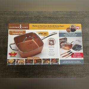 Copper Chef 9.5-Inch Nonstick Deep Dish Square Pan Set
